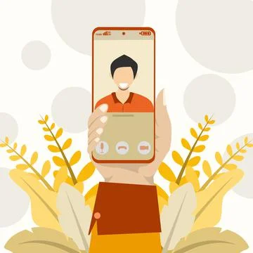 Video call concept Illustrazione stock