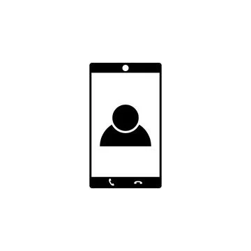 Video Call Flat Vector Icon Stock Illustration
