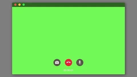 Video Call Green Screen Stock Footage 316147615