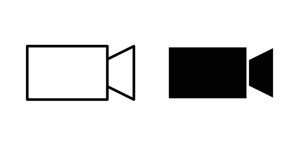 Video call icon for design projects and web UI Stock Illustration