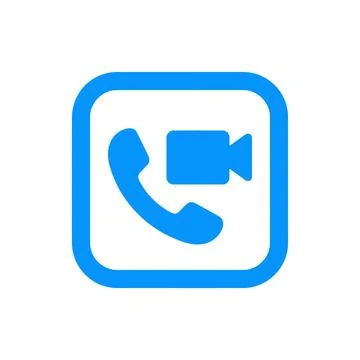 Video call icon in flat style isolated on white background symbol for your .. Stock Illustration
