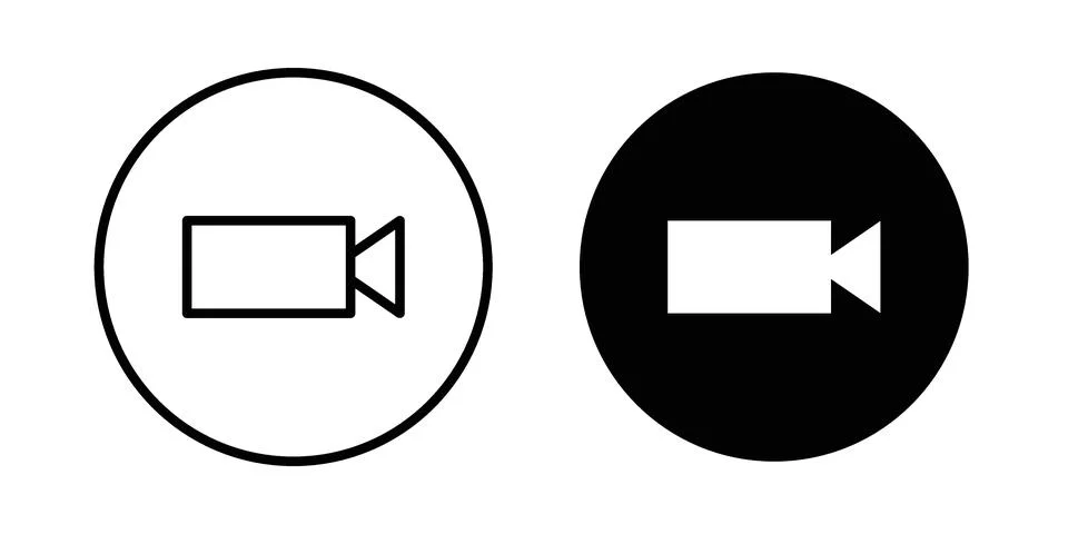 Video call icon graphic element. web icon set Stock Illustration