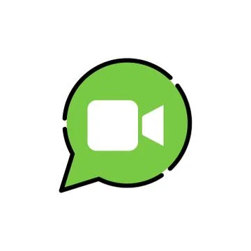 Video Call Icon Logo Vector Illustration. Video Call icon design vector templ Иллюстрация