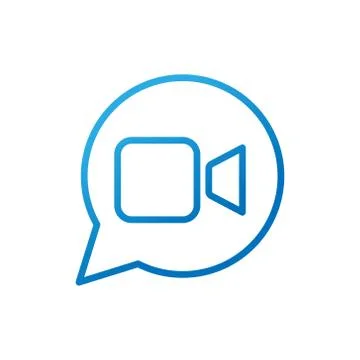 Video Call Icon Logo Vector Illustration. Video Call icon design vector templ Stock Illustration
