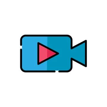 Video Call Icon Logo Vector Illustration. Video Call icon design vector templ 스톡 일러스트