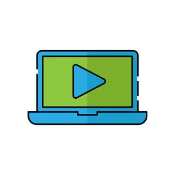 Video Call Icon Logo Vector Illustration. Video Call icon design vector templ Stock Illustration