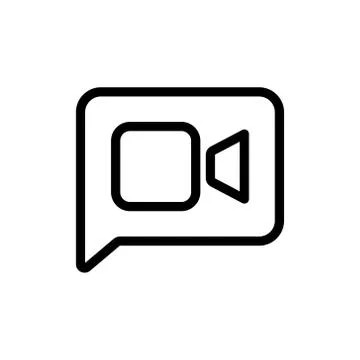 Video Call Icon Logo Vector Illustration. Video Call icon design vector templ Stock Illustration