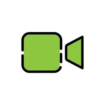 Video Call Icon Logo Vector Illustration. Video Call icon design vector templ Stock Illustration