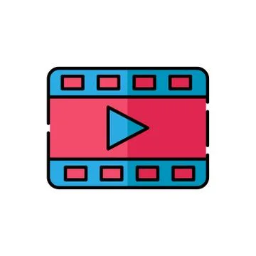 Video Call Icon Logo Vector Illustration. Video Call icon design vector templ Illustrazione stock
