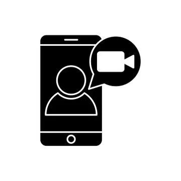 Video Call Icon Logo Vector Illustration. Video Call icon design vector templ Stock Illustration