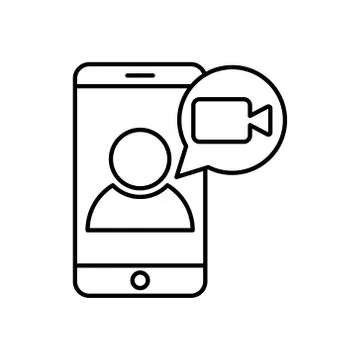 Video Call Icon Logo Vector Illustration. Video Call icon design vector templ Stock-Illustration