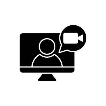 Video Call Icon Logo Vector Illustration. Video Call icon design vector templ Stock Illustration