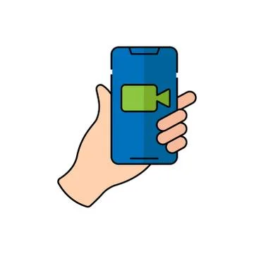 Video Call Icon Logo Vector Illustration. Video Call icon design vector templ Stock-Illustration