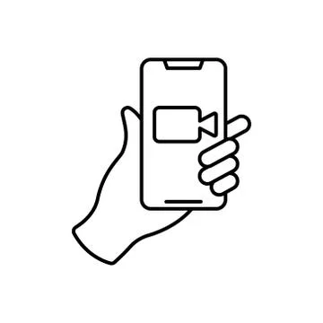 Video Call Icon Logo Vector Illustration. Video Call icon design vector templ Stock Illustration