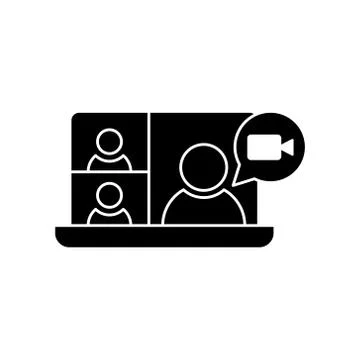 Video Call Icon Logo Vector Illustration. Video Call icon design vector templ Иллюстрация