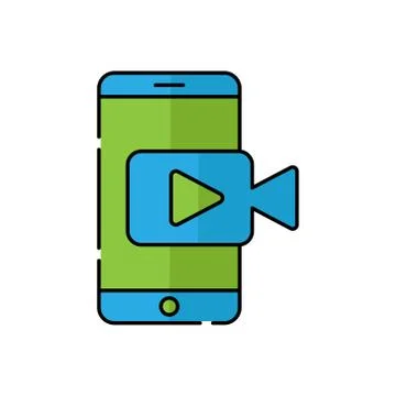 Video Call Icon Logo Vector Illustration. Video Call icon design vector templ Stock-Illustration
