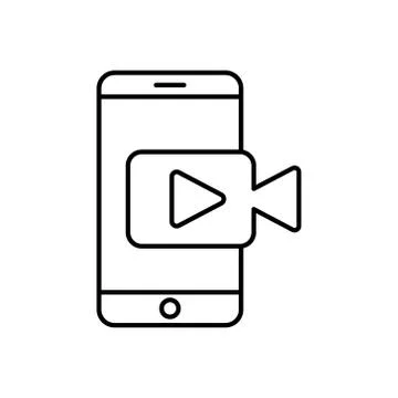 Video Call Icon Logo Vector Illustration. Video Call icon design vector templ Stock-Illustration