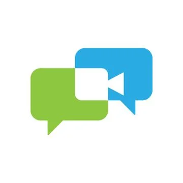 Video Call Icon Logo Vector Illustration. Video Call icon design vector templ Ilustración de archivo