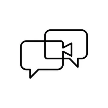 Video Call Icon Logo Vector Illustration. Video Call icon design vector templ Illustrazione stock