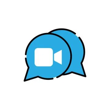 Video Call Icon Logo Vector Illustration. Video Call icon design vector templ Stock Illustration