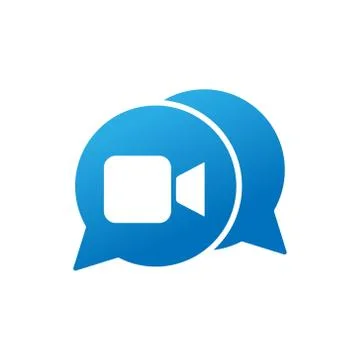 Video Call Icon Logo Vector Illustration. Video Call icon design vector templ Illustrazione stock