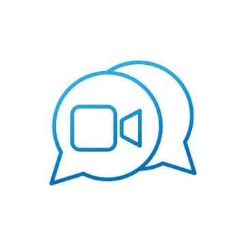 Video Call Icon Logo Vector Illustration. Video Call icon design vector templ Stock Illustration
