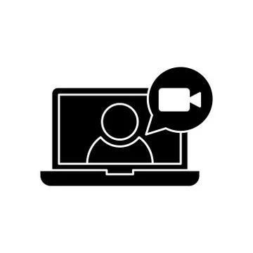 Video Call Icon Logo Vector Illustration. Video Call icon design vector templ Illustrazione stock