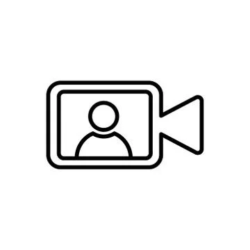 Video Call Icon Logo Vector Illustration. Video Call icon design vector templ Illustrazione stock