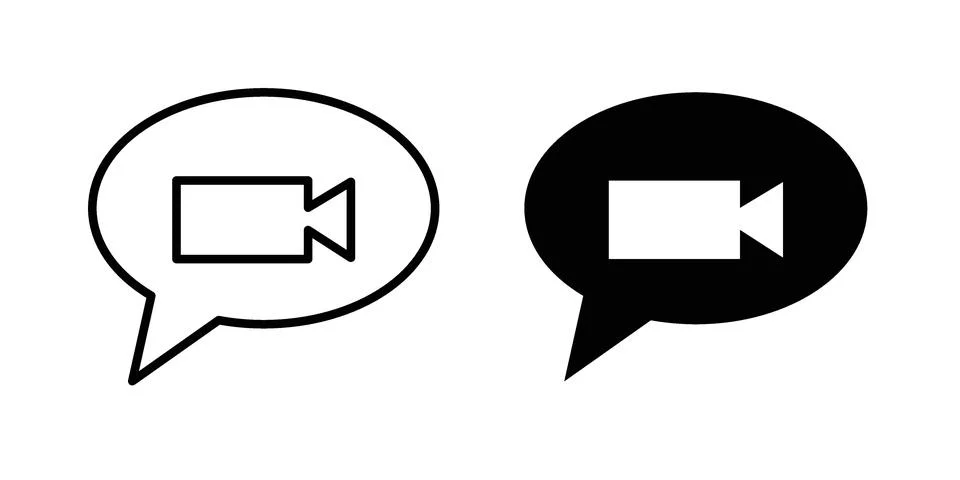 Video call icon vector design illustrations Stock Illustration