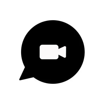 Video Call icon Vector. Video Call icon flat design isolated on white backg.. Stock Illustration