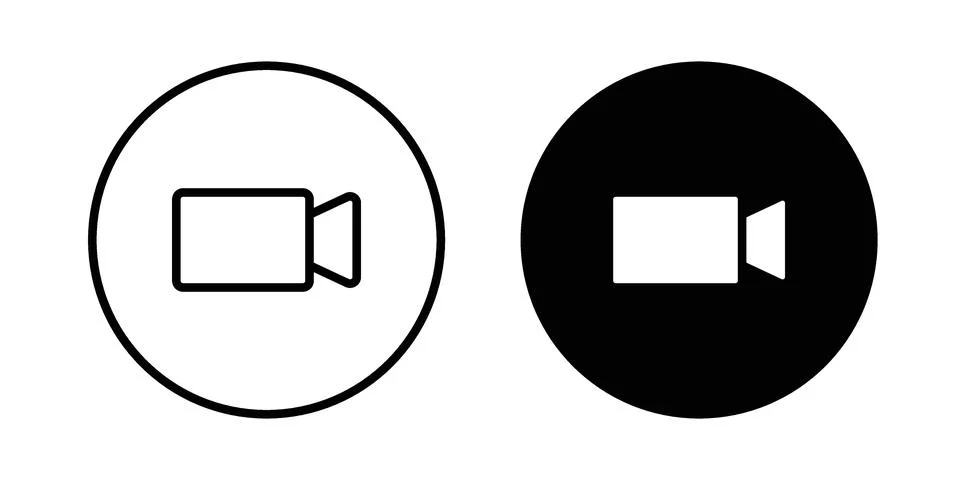 Video call icon for web projects Illustrazione stock