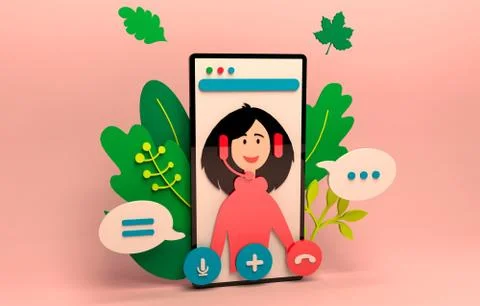 Video call Stock Illustration