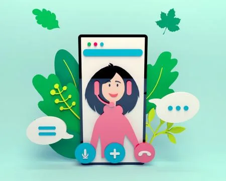 Video call Stock Illustration