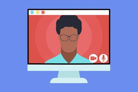 Video call Stock Illustration