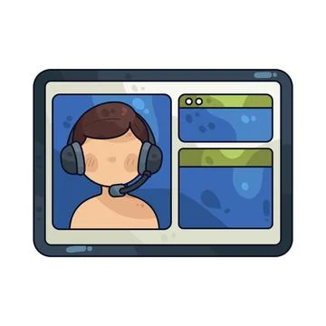 Video call illustration Stock Illustration