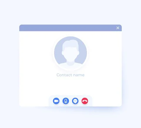 Video call interface vector design Stock Illustration