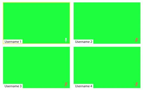 Video call layout. An application window with a place to insert your image or Stock Illustration