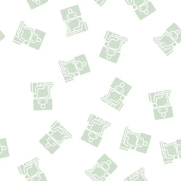 Video call or remote interview glyph seamless pattern Illustrazione stock