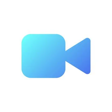 Video call pixel perfect flat gradient two-color ui icon 스톡 일러스트