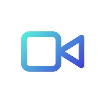 Video call pixel perfect gradient linear ui icon Ilustração Stock