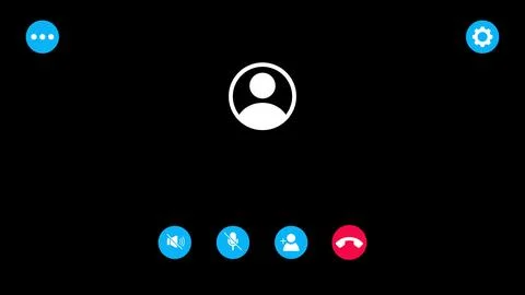 Video call screen chat conferencing Stock Illustration