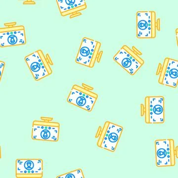 Video call screen hybrid work vector seamless pattern 스톡 일러스트