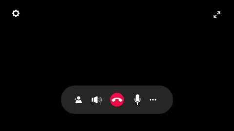 Video call screen icon set Stock Illustration
