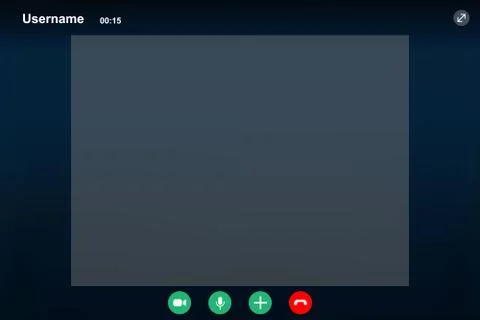 Video call screen template Stock Illustration