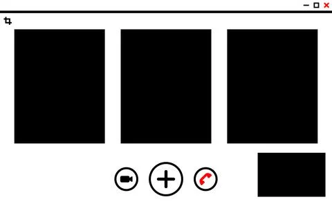 Video call screen template. Vector illustration for photoshop Stock Illustration