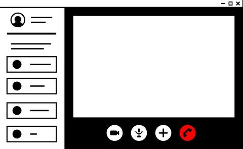 Video call screen template. Vector illustration for photoshop Stock Illustration