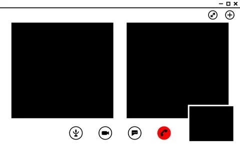 Video call screen template. Vector illustration for photoshop Stock Illustration