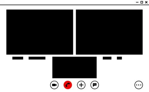 Video call screen template. Vector illustration for photoshop Stock Illustration