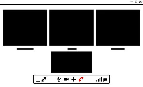 Video call screen template. Vector illustration for photoshop Stock Illustration