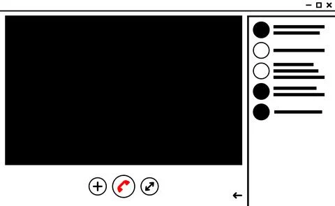 Video call screen template. Vector illustration for photoshop Stock Illustration